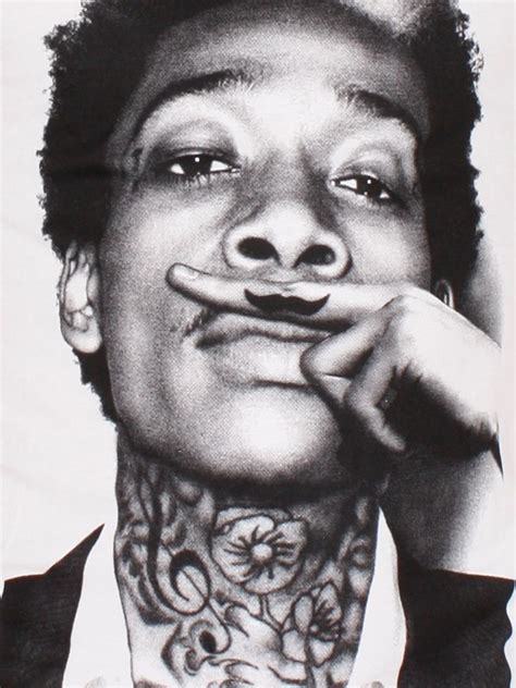 Wiz Khalifa & his neck #tattoo haha with little mustashe tattoo Trendy ...