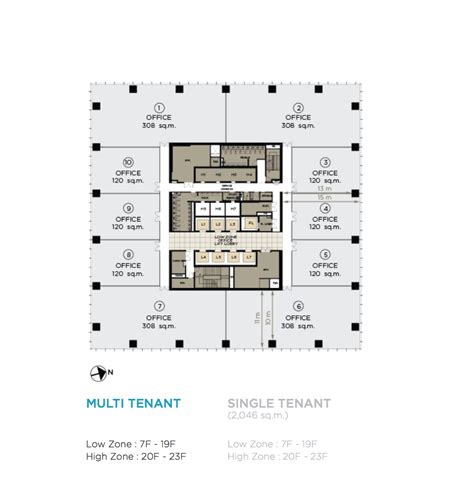 Mitrtown Office Tower - Floor Plan - OSBKK - Office Space BangkokOSBKK ...