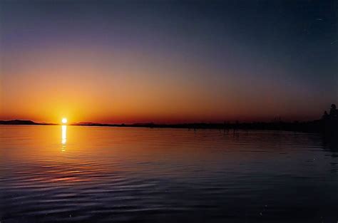 Sunset at Lake Kariba - Zimbabwe, 1995 | Lake Kariba is the … | Flickr