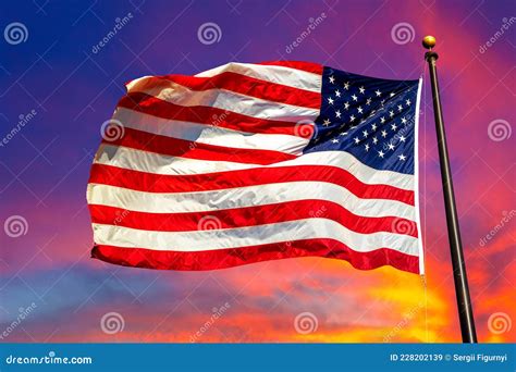 USA flag waving stock image. Image of democratic, clear - 228202139