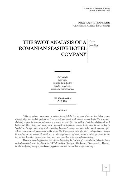 Hotel Swot Analysis - How to create a Hotel SWOT Analysis? Download this Hotel SWOT Analysis ...