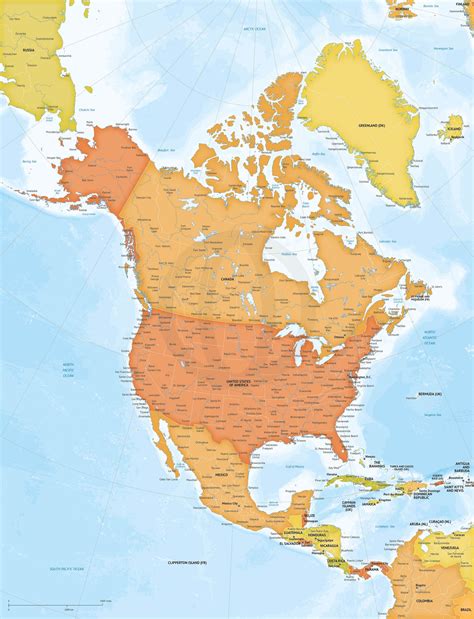 Pin on Our Maps of North America - countries, regions