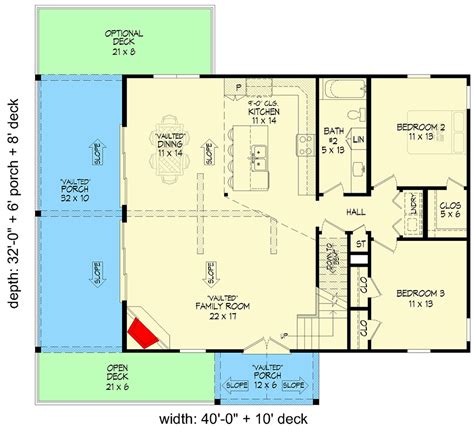 Lake House Plan with Unfinished Basement and 2-Story Family Room - 680161VR | Architectural ...