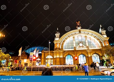 FRANKFURT, GERMANY - SEP 3 2018. Facade of Frankfurt Central Train Station Editorial Stock Image ...