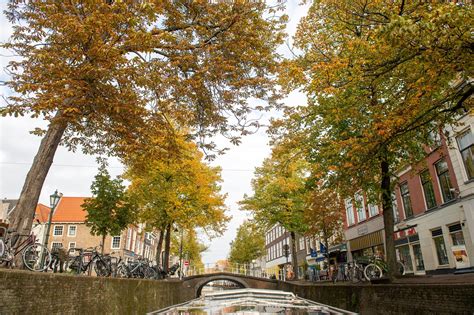 The Netherlands, Delft, October 2022. Canal Oude Delft in Delft canal cruise 22283123 Stock ...