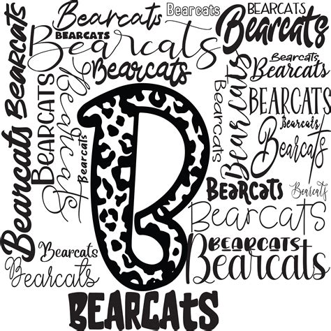 Bearcats Subway Art Sports SVG Bearcats Collage Team - Etsy