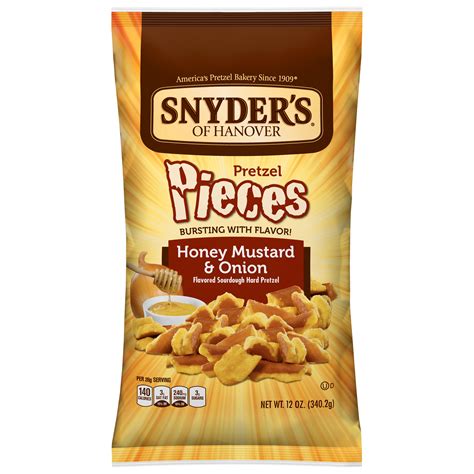 Snyder's of Hanover Pretzel Pieces Honey Mustard & Onion 12oz Bag | Garden Grocer