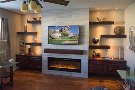 Custom Media Wall Gallery | TCD Phoenix | Living room decor fireplace ...