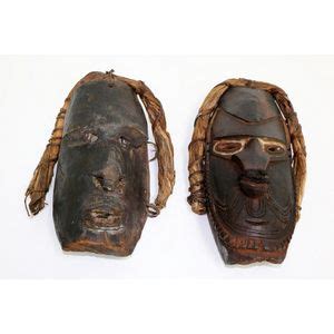 Papua New Guinea Mask Duo - New Guinean - Tribal