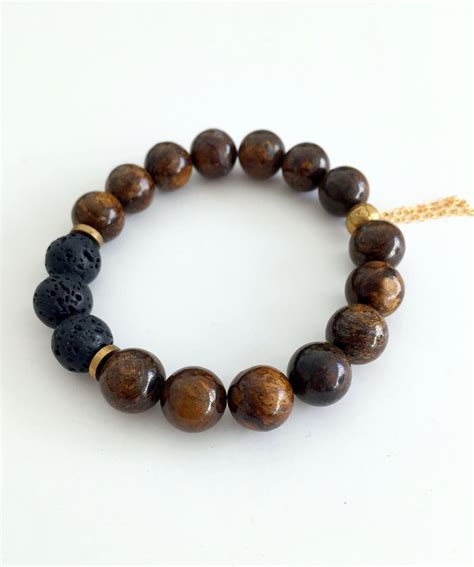 Bronzite Gemstone Bracelet | Modern Handmade Jewelry