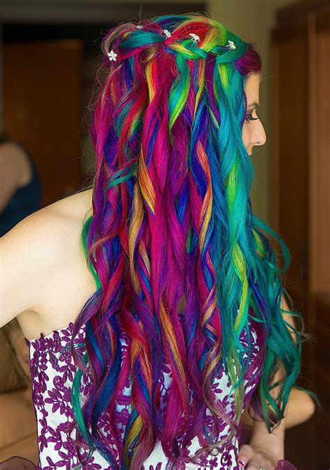 Get ready to swoon at Lizzy & Derek's rainbow hair and mohawk at their gorgeous wedding ...