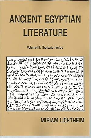 Ancient Egyptian Literature Volumes I, II and III (Old and Middle ...