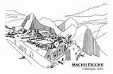 Andes Machu Picchu Appalachian Designlooter Colouring Sketch Coloring Page sketch template
