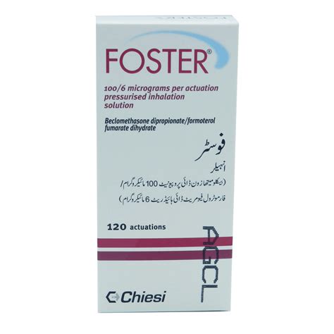 Foster Inhaler 100/6 - Side Effects - Buy Online - ₨ 1,580 - khasmart