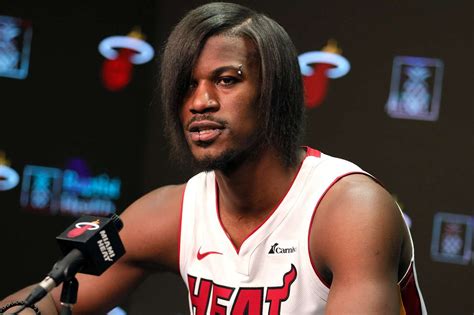 NBA's Jimmy Butler Debuts Hilarious New Look For Miami Heat Media Day ...