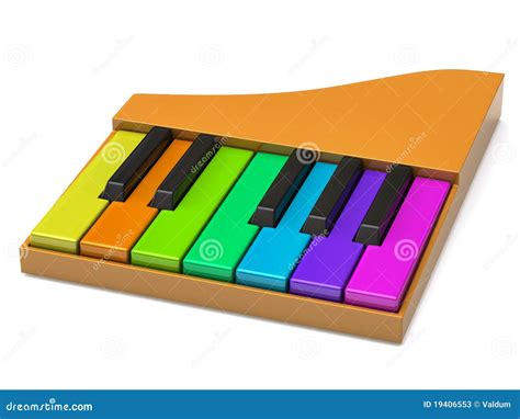 Colorful Piano Keyboard Stock Photos - Image: 19406553