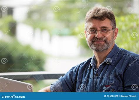 Portrait of Smiling Elderly Man are Smiling Stock Photo - Image of ...