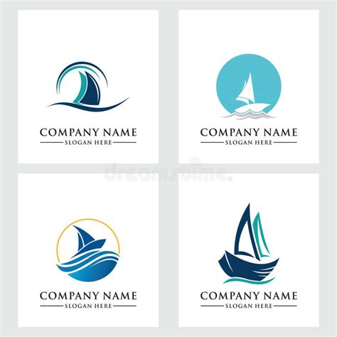 Fishing Boat Logo Vector Template Stock Vector - Illustration of ...