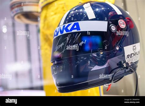 Silverstone Experience - Damon Hill helmet Stock Photo - Alamy