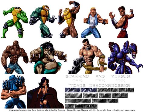 The Spriters Resource - Full Sheet View - Battletoads & Double Dragon: The Ultimate Team ...