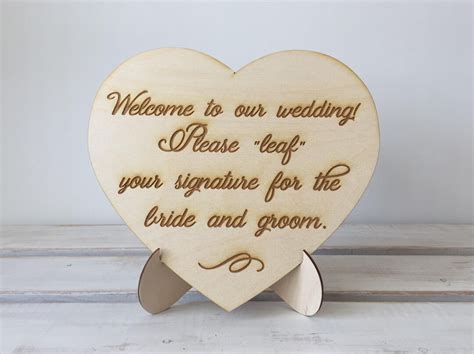 Wedding Guest Book Sign Engraved Wedding Sign, Guestbook Signage Wood Sign for Rustic or Cottage ...