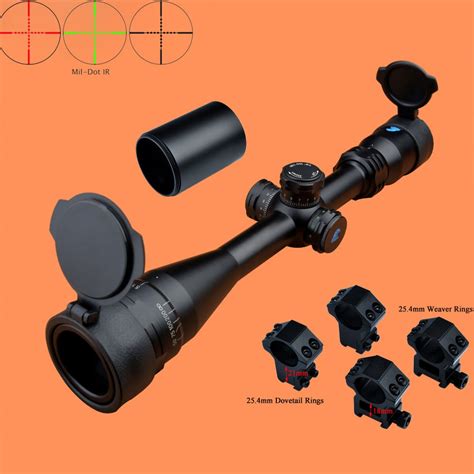 Eagle Eye RifleScope 4 16x40 AO R/G Turrets With Lock Reset Dual Mounts Hunting Scope Mil Dot ...