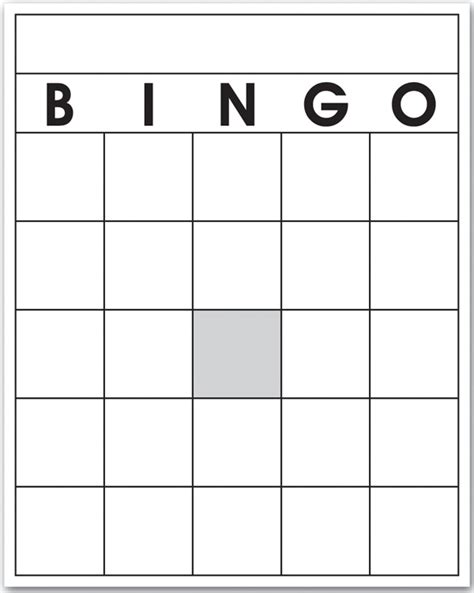 Blank Bingo Chart - bmp-cheesecake