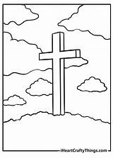 Coloring Page Of A Cross Creative And Spiritual Activity sketch template