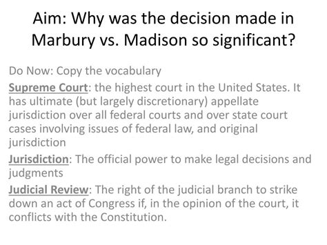 Marbury Vs Madison Significance | Knowledge Trivia Sample