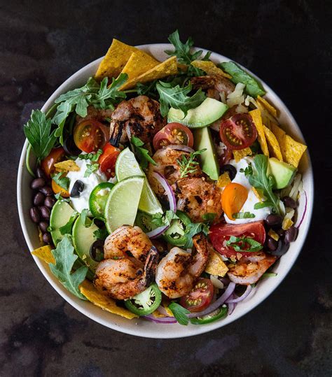 Taco Salad Bowl with Grilled Prawns - The Food Gays | Recipe | Grilled prawns, Taco salad bowls ...