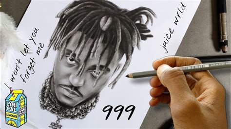 JUICE WRLD TRIBUTE Drawing Video | charcoal pencils | Life's a mess ...