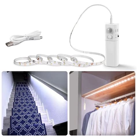 LED Closet Light Motion Activated, Wobane Battery Powered LED Strip, Stick-on Anywhere Homelife ...