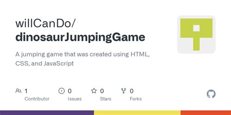 GitHub - willCanDo/dinosaurJumpingGame: A jumping game that was created ...