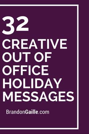 32 Creative Out of Office Holiday Messages | Holiday messages, Employee ...