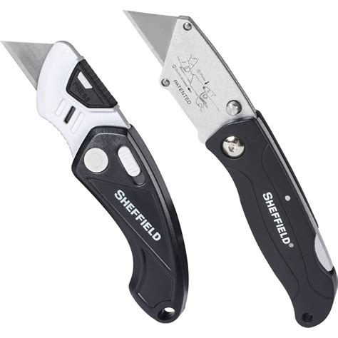 Sheffield 2-Piece Folding Lockback Utility Knife Set - Walmart.com - Walmart.com