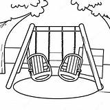 Playground Swing Set Coloring Page  Pagescom sketch template