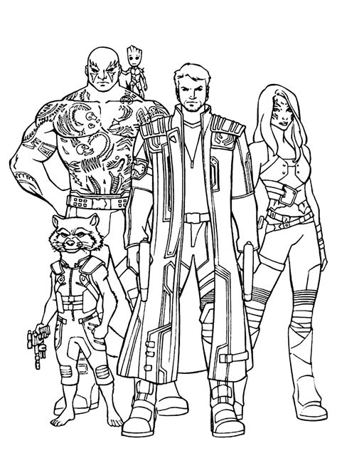 Guardians of Galaxy - Guardians of Galaxy Kids Coloring Pages