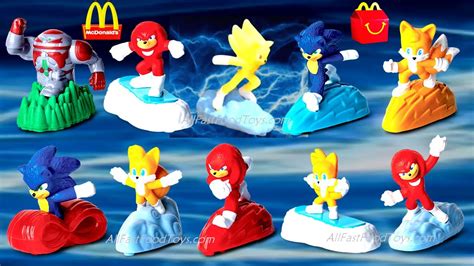 SONIC 2 McDONALD'S HAPPY MEAL TOYS MAR APR MAY 2022 COMPLETE WORLD SET 10 SURPRISE TOY MOVIE ...