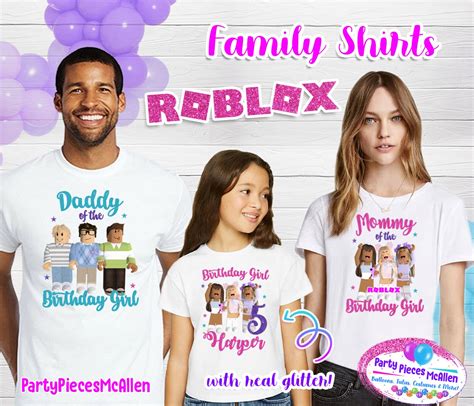 Roblox Family Shirts Roblox Avatars Birthday Girl Roblox - Etsy Hong Kong