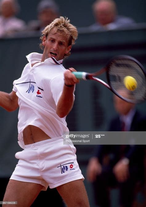 Thomas Muster of Austria in action during the French Open Tennis ...