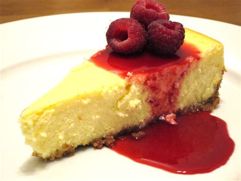 New York Cheesecake with Raspberry Sauce - The Missing Lokness