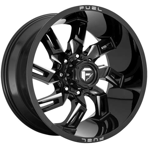 Fuel D747 Lockdown 20x9 6x5.5" +1mm Black/Milled Wheel Rim 20" Inch ...