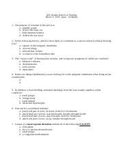 ENT MO5.docx - AIC Kijabe School of Nursing Block 2: ENT Quiz: 14 Marks 1. The purpose of ...