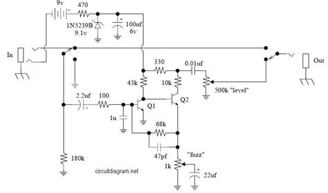 Jimi Hendrix Fuzz Face Pedal JH-2 | Electronic Schematic Diagram