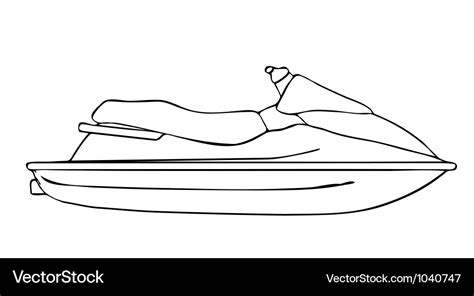 Isolated jet-ski Royalty Free Vector Image - VectorStock