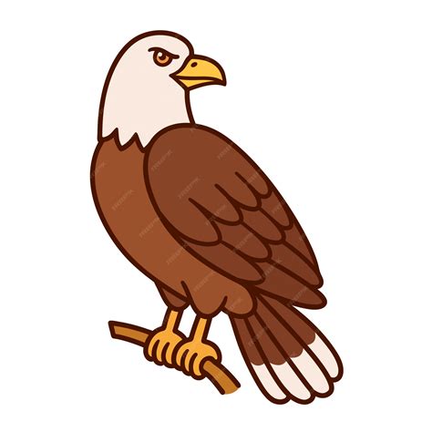 Águila calva de dibujos animados | Vector Premium