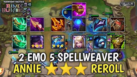 Emo Spellweaver, Annie Reroll ⭐⭐⭐ Comeback HP 1 - TFT Set 10 : Remix Rumble (Teamfight Tactics ...