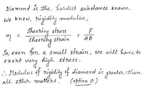 Modulus of rigidity of diamond is