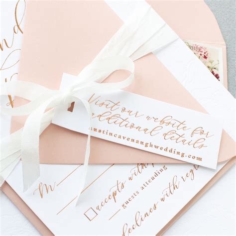 Rose Gold Foil Wedding Invitations | Charming | Banter and Charm