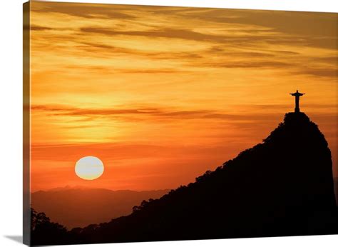 Christ the Redeemer and Corcovado Mountain at sunrise, Rio de Janeiro, Brazil Wall Art, Canvas ...